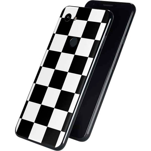 Black and White Checkered Google Pixel 3a XL Skin